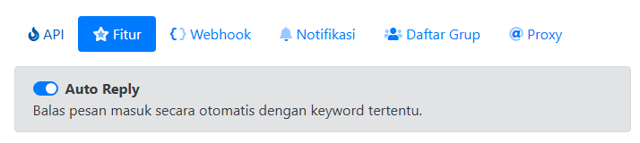 Fitur auto reply